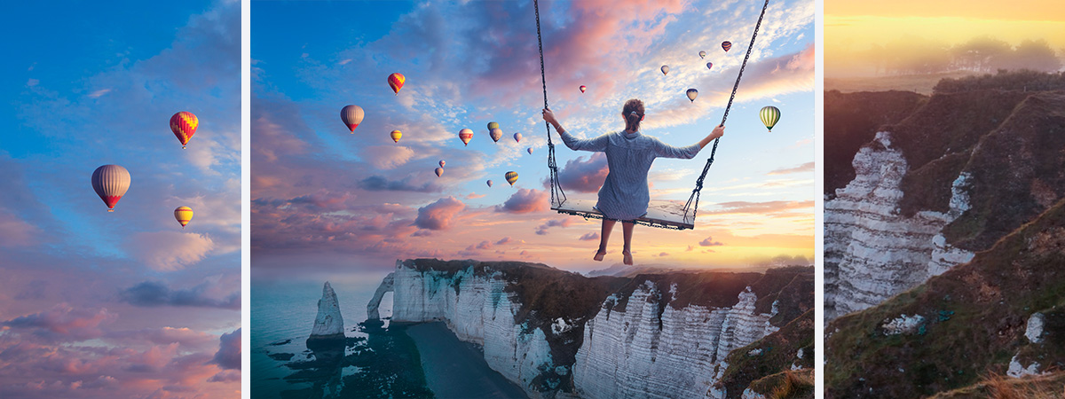 Référence photo montage photo sSwing in Normandy